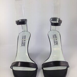 Patrick Cox Wannabe Vintage & NEW Black Italian Leather Wedge Sandal